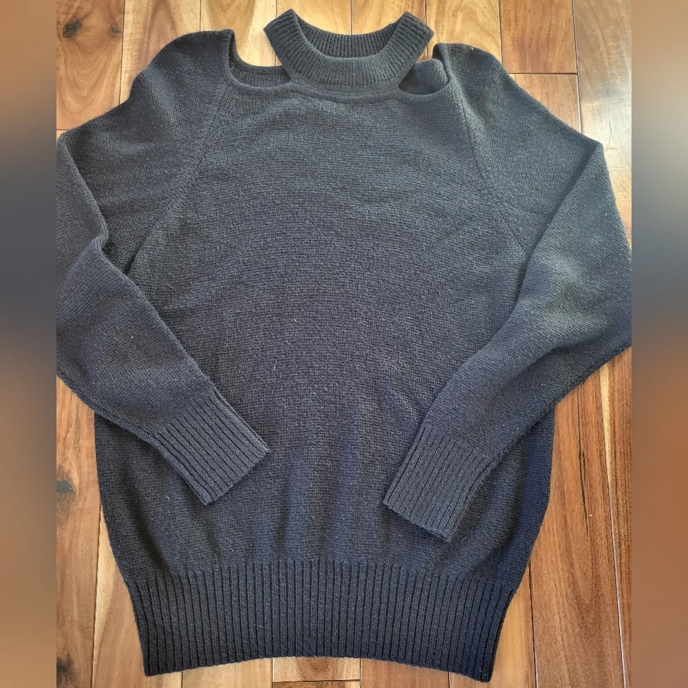 Jason Wu. Cold Shoulder High Neck Sweater - Picture 2 of 2